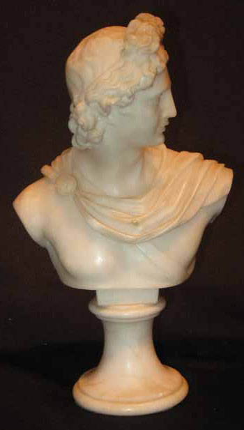 Appraisal: Small marble bust of a Roman nobleman H in PROVENANCE