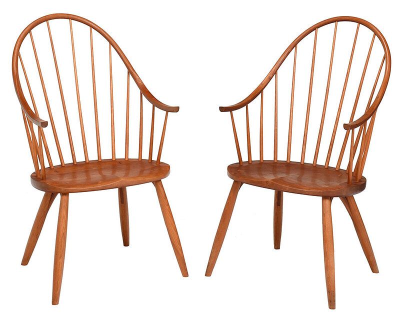 Appraisal: Pair Thomas Moser Windsor Style Armchairs late th century each