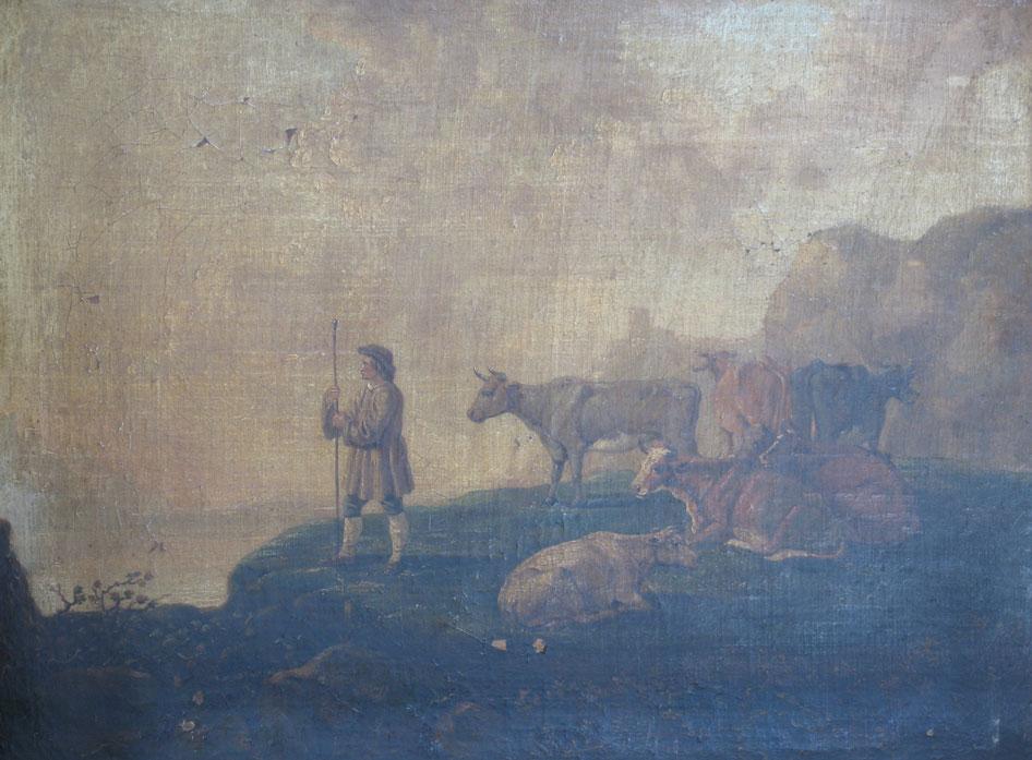 Appraisal: AFTER AELBERT CUYP A drover with cattle in an extensive