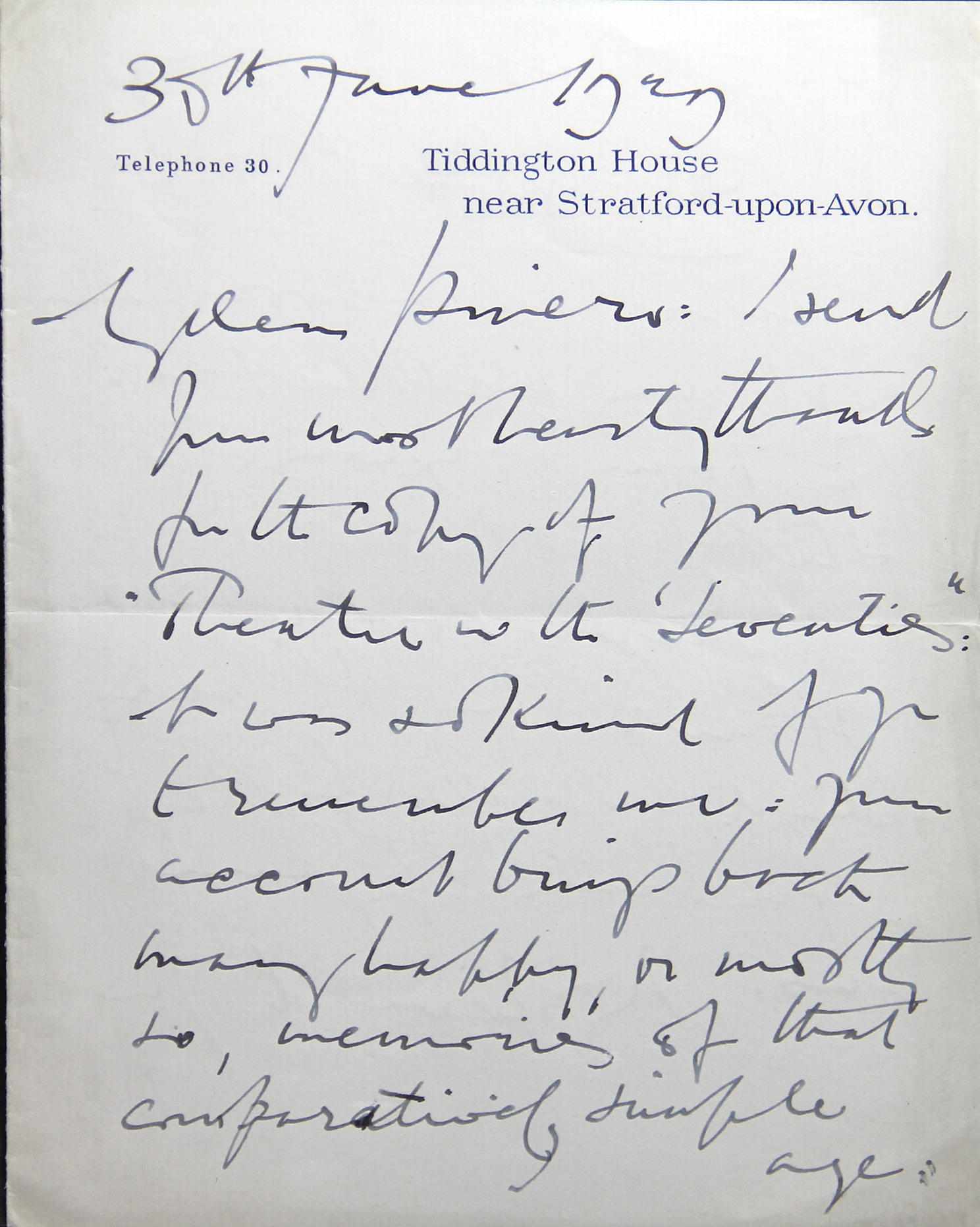 Appraisal: ELGAR EDWARD Autograph Letter Signed ''Edward Elgar'' pp large vo