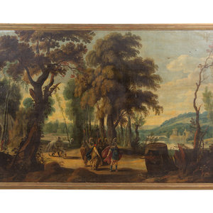 Appraisal: Continental School th th Century Diogenes and Alexander oil on