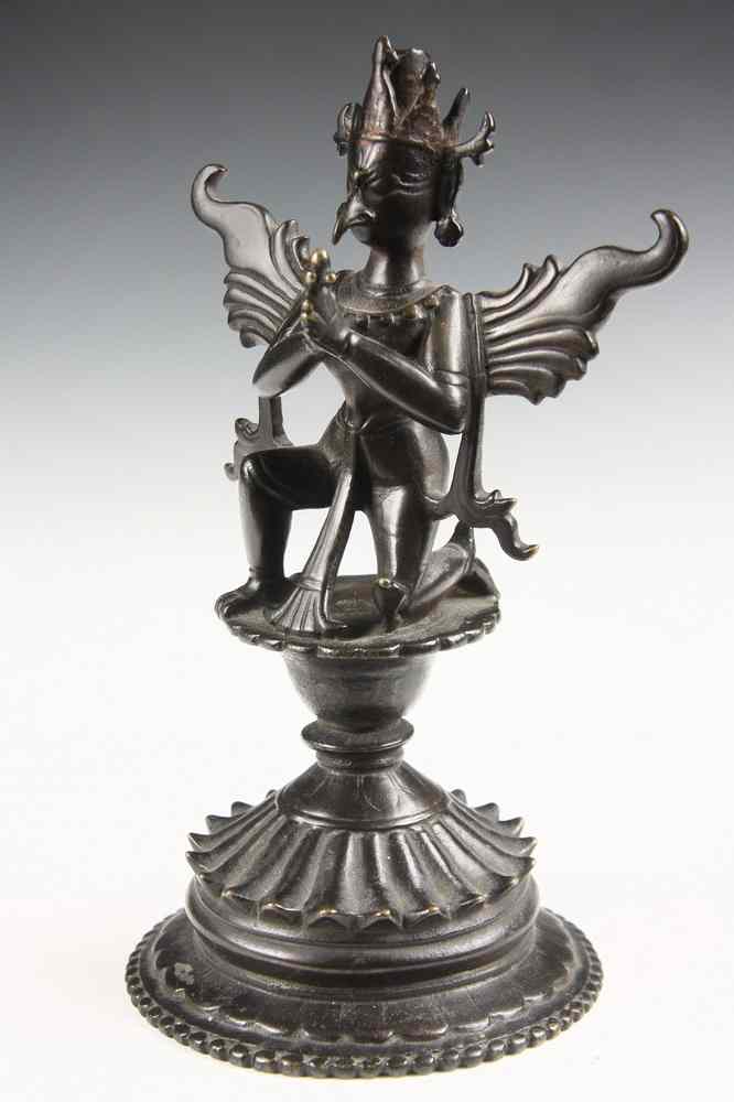 Appraisal: BRONZE HINDU FIGURINE - th c Altar Figure of the