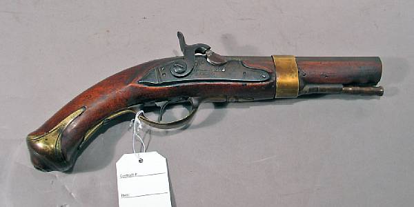 Appraisal: A large bore Liegoise percussion conversion pistol by Henri Lambert