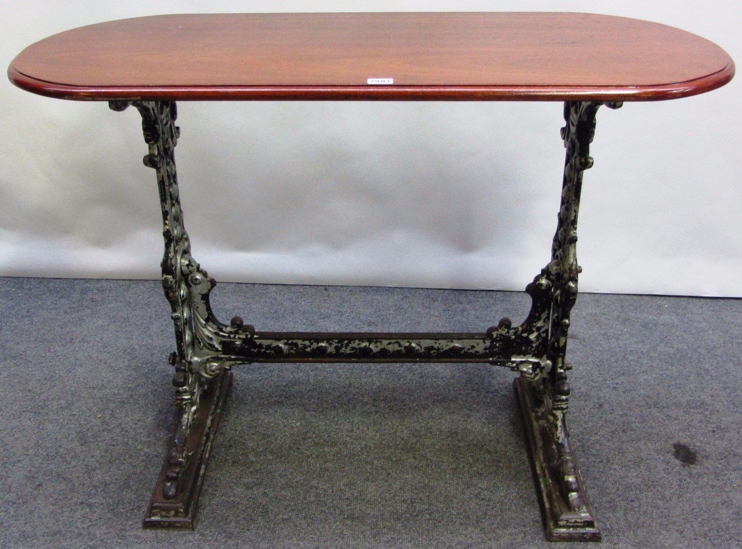 Appraisal: An early th century cast iron table base with a