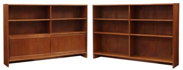 Appraisal: lot of Danish mid-century modern teak bookcases c s with