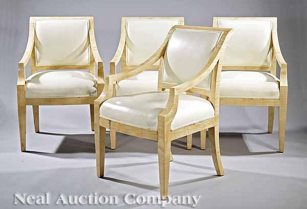 Appraisal: A Set of Four Contemporary J Robert Scott Essex Fauteuils