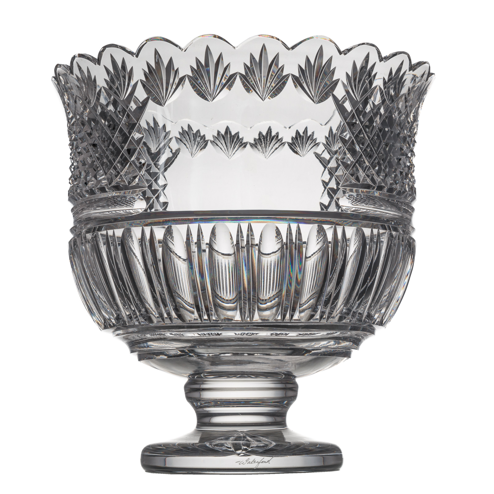 Appraisal: WATERFORD CRYSTAL PRESENTATION PUNCHBOWL Etched Waterford mark on foot rim