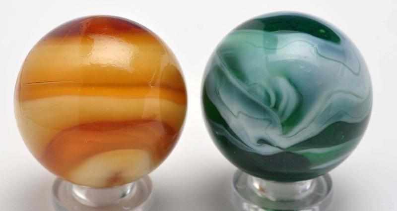 Appraisal: Lot of M F Christensen Slag Marbles Description Includes one