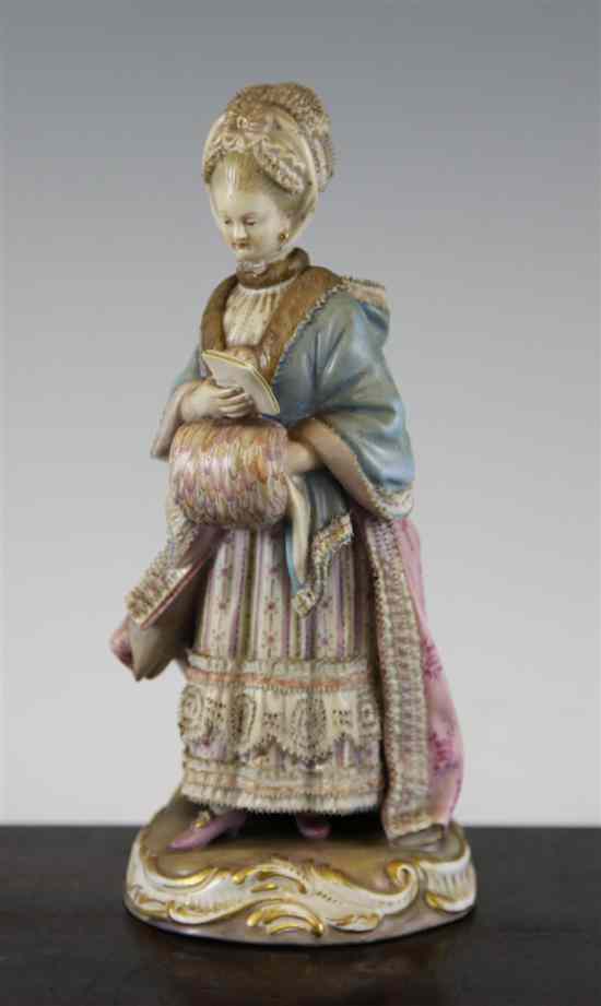 Appraisal: A Meissen porcelain figure of lady late th century wearing