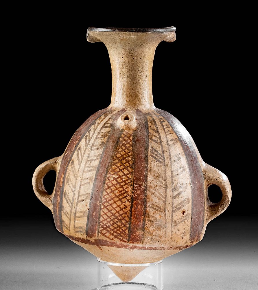 Appraisal: Inca Polychrome Aryballos Urpu Vessel Originally Listed At Pre-Columbian Northern