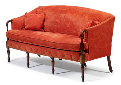 Appraisal: Federal inlaid mahogany sofa early th century