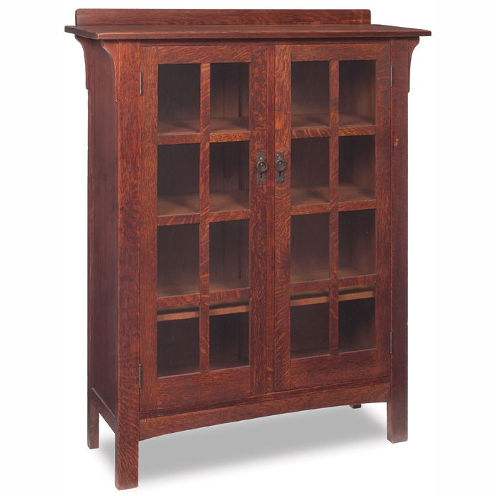 Appraisal: Stickley Brothers bookcase two-door form with eight panes of glass