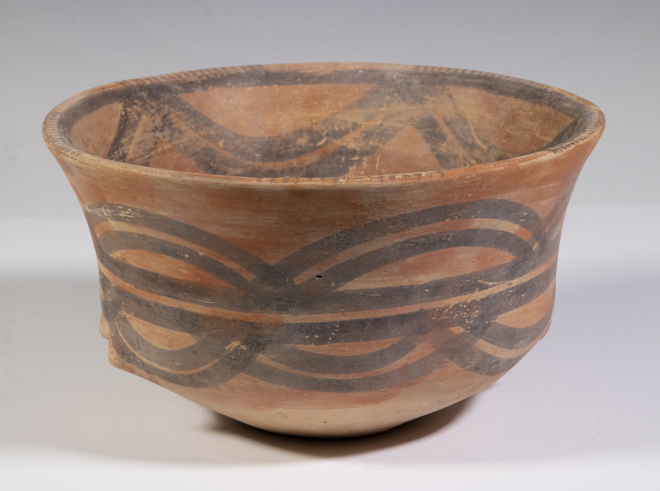 Appraisal: CHINESE NEOLITHIC BOWL KANSU YANGSHAO CUTURE CIRCA BC Terracotta Bowl