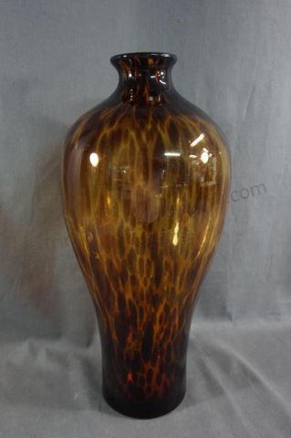 Appraisal: 's- 's Murano - Amber and Brown Leopard Spot Art