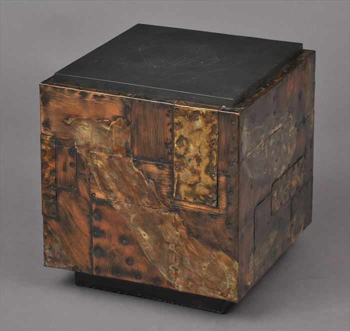 Appraisal: PAUL EVANS - COPPER BRONZE AND PEWTER PATCHWORK AND SLATE