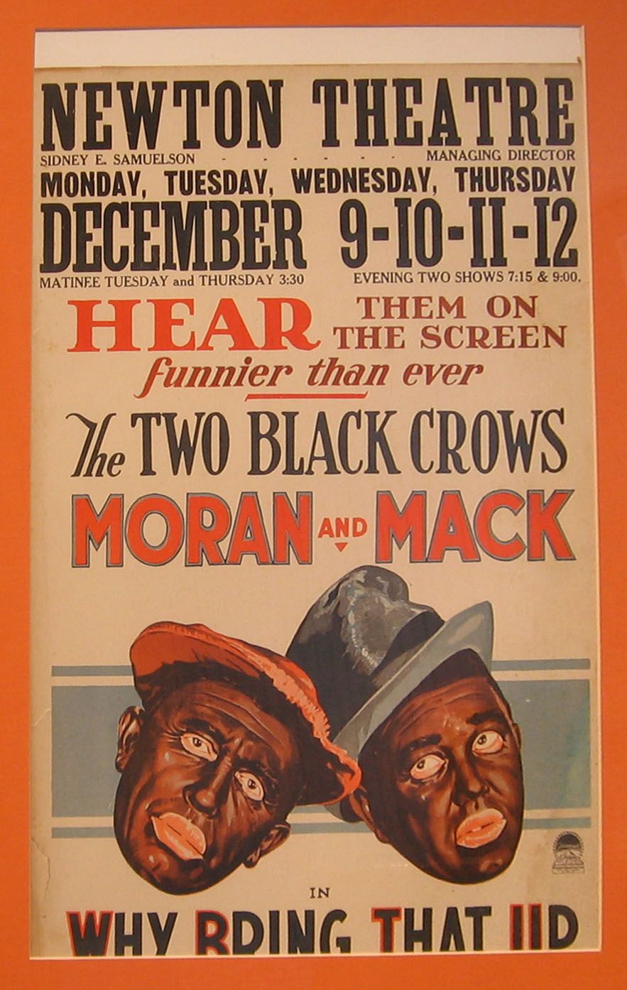 Appraisal: pieces Perfoming Arts Posters Motion Picture Poster The Two Black