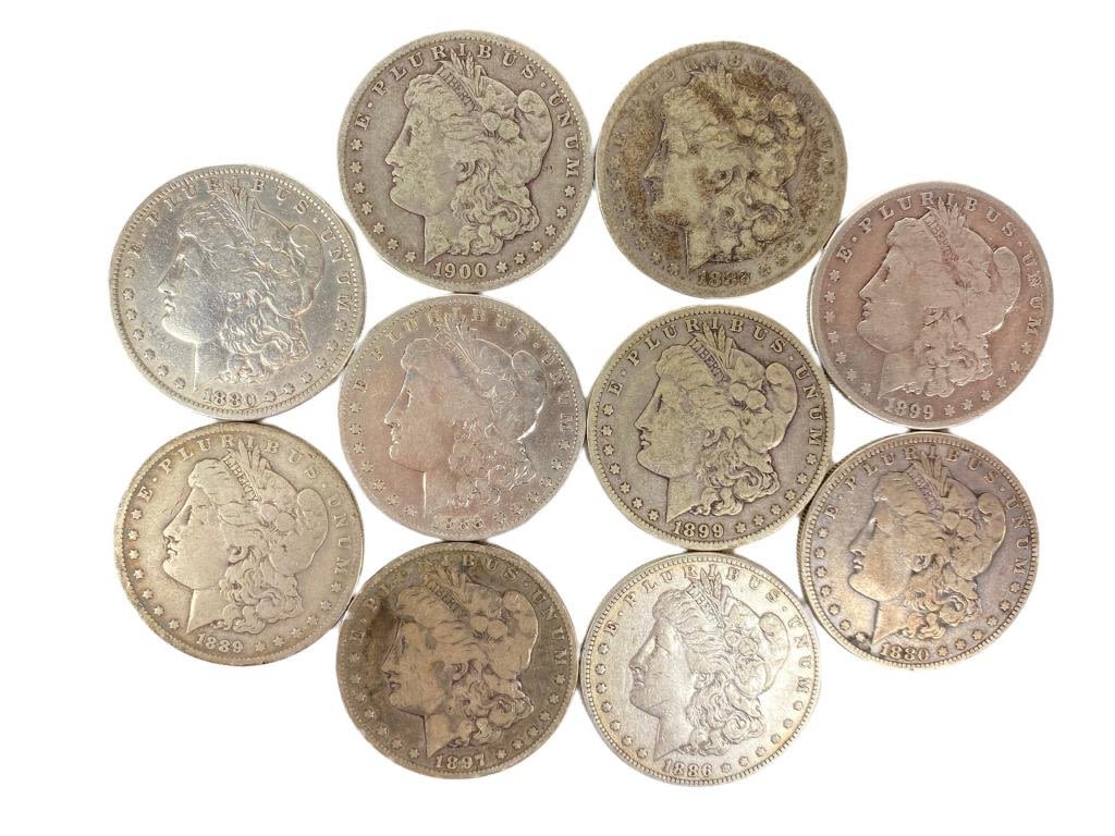 Appraisal: Morgan Silver Dollars B Good Condition