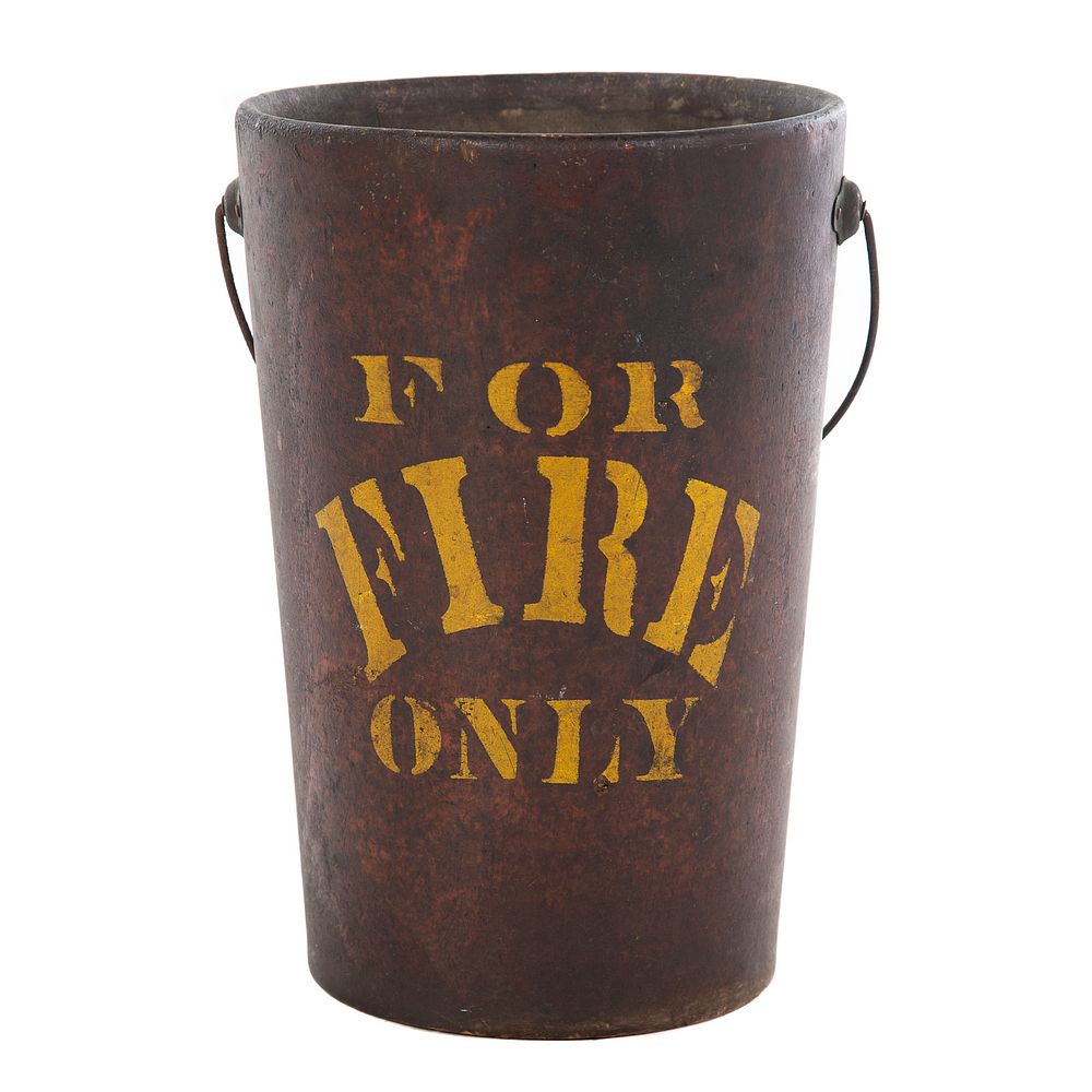 Appraisal: United Indurated Fibre Co Fire Bucket Dated molded and painted