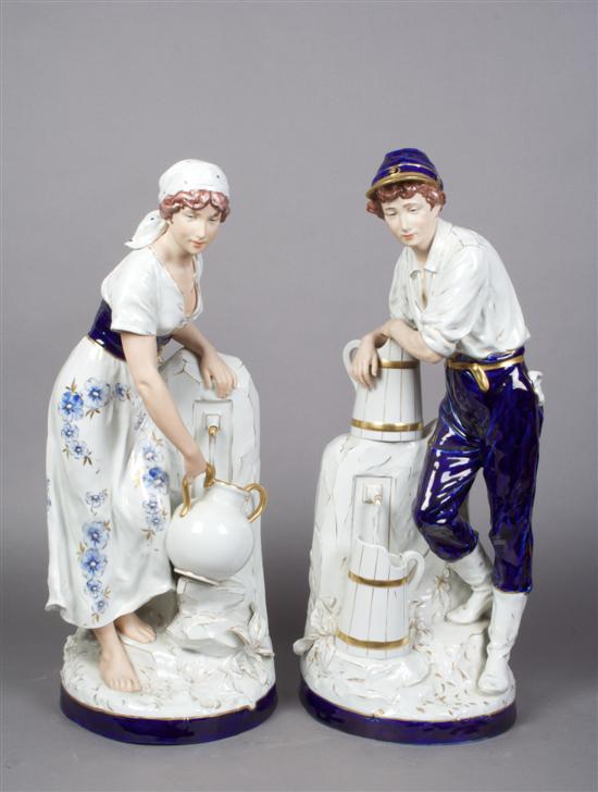 Appraisal: A Pair of Royal Dux Figures Height inches