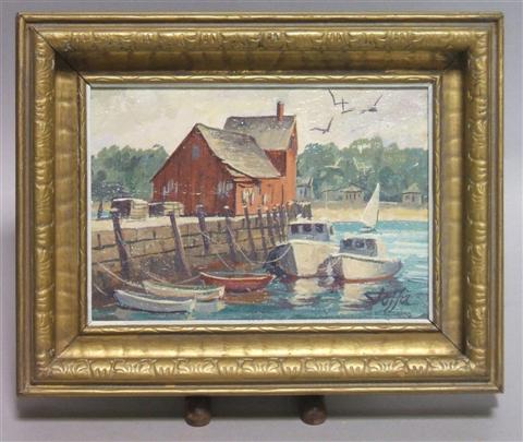 Appraisal: MICHAEL STOFFA AMERICAN - MOTIF ROCKPORT Oil on board x