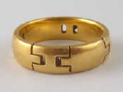 Appraisal: Hermes A French hallmarked carat gold ring by Hermes signed