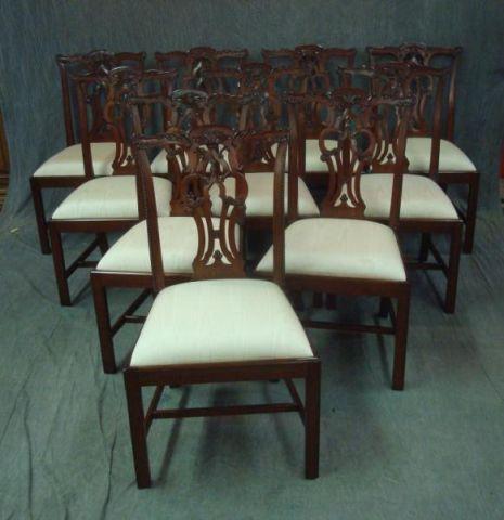 Appraisal: Chippendale Style Dining Chairs From a Bedford home