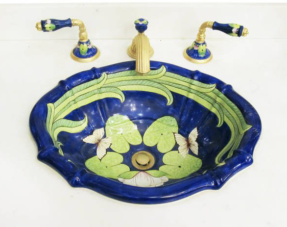 Appraisal: Sherle Wagner 'Lotus' pattern sink basin and fixtures H W