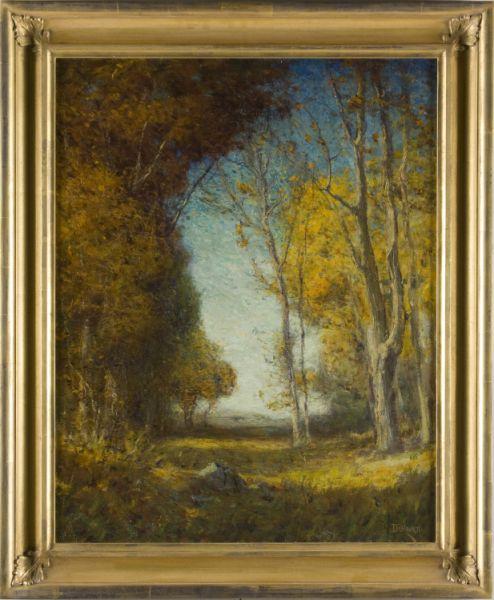 Appraisal: Franklin DeHaven NY - Landscape oil on canvas signed at