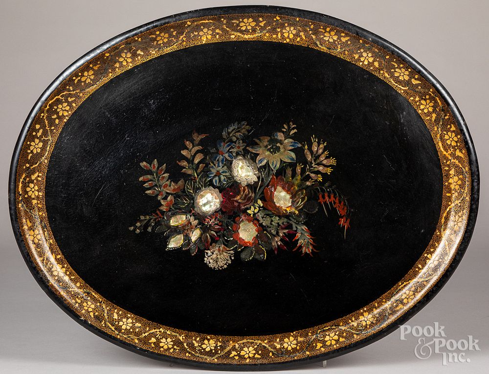 Appraisal: Victorian lacquer tray Victorian lacquer tray l w Condition Good