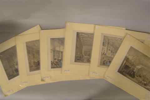 Appraisal: JOSEPH NASH - SIX LITHOGRAPHS OF ''MANSIONS OF ENGLAND IN