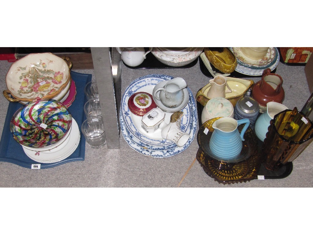 Appraisal: Lot comprising two trays of assorted ceramics and a quantity