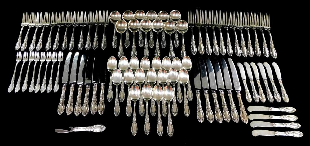 Appraisal: STERLING Towle King Richard pattern sterling flatware one hundred and