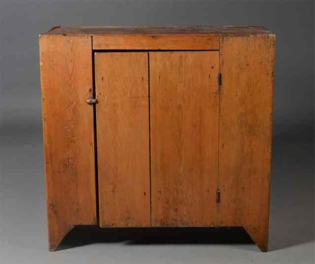 Appraisal: American Pine Two Door Jelly CupboardWith one door opening to