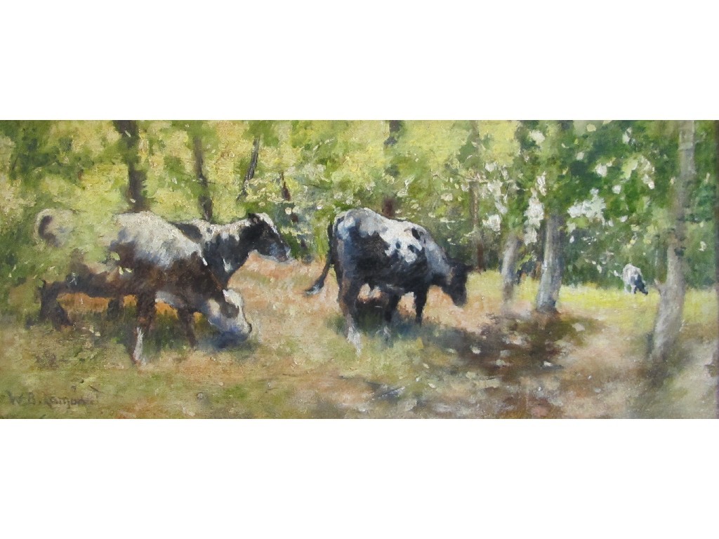 Appraisal: WILLIAM BRADLEY LAMOND RBA - CATTLE GRAZING IN A WOOD