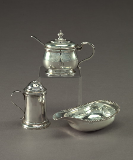 Appraisal: George II Sterling Silver Pepper Pot London by John Newton