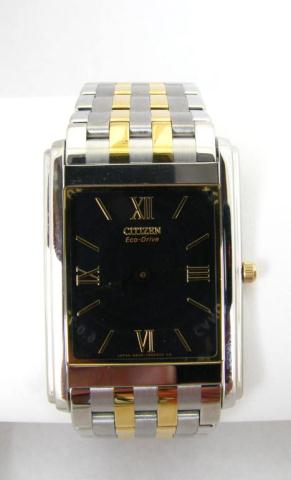 Appraisal: Gents Citizen Two Tone Wristwatch Black Dial with box