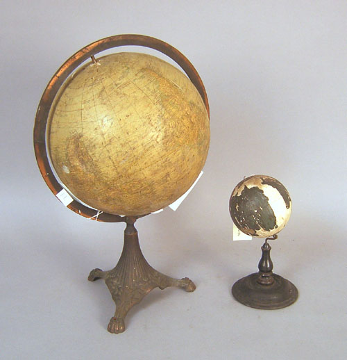 Appraisal: Rand McNally globe h together with a small desktop globe