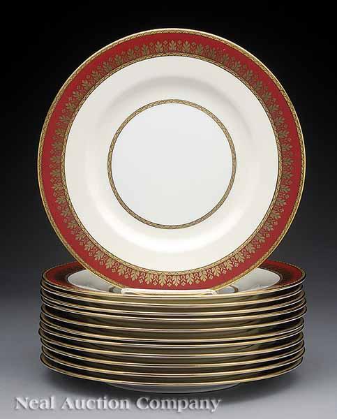 Appraisal: A Set of Twelve Minton's Porcelain Dinner Plates mid- th