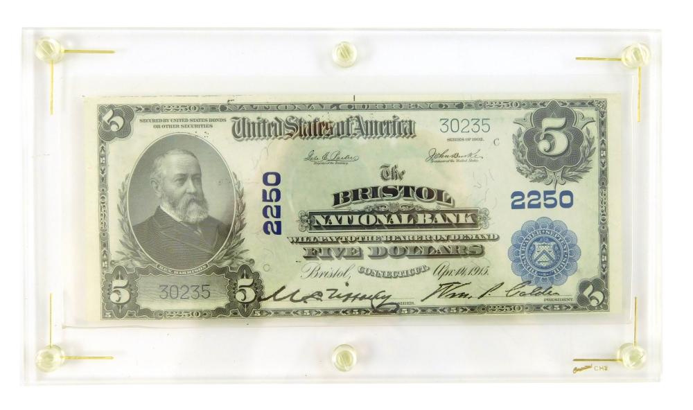 Appraisal: CURRENCY National Currency Series Bristol CT almost uncirculated Charter Friedberg