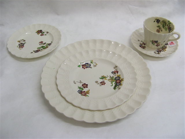 Appraisal: COPELAND SPODE PORCELAIN CHINA SET pieces in the Wicker Lane