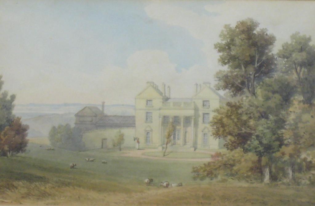 Appraisal: ENGLISH SCHOOL CIRCA A wooded Landscape with Figures before a