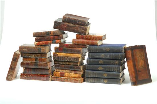 Appraisal: TWENTY-FOUR EARLY LEATHERBOUND VOLUMES Plus six clothbound volumes of The