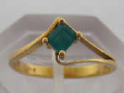 Appraisal: An emerald and carat yellow gold ring the single rectangular