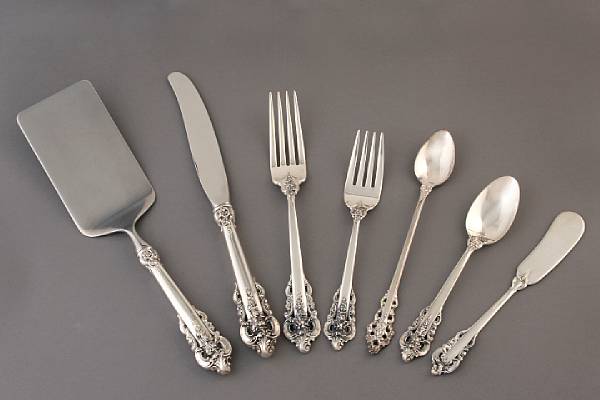 Appraisal: A sterling flatware setR Wallace amp Sons Wallingford CTGrande Baroque