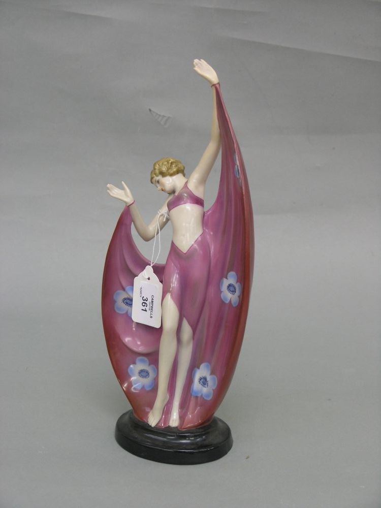 Appraisal: A continental porcelain figure in the style of Goldscheider dancing