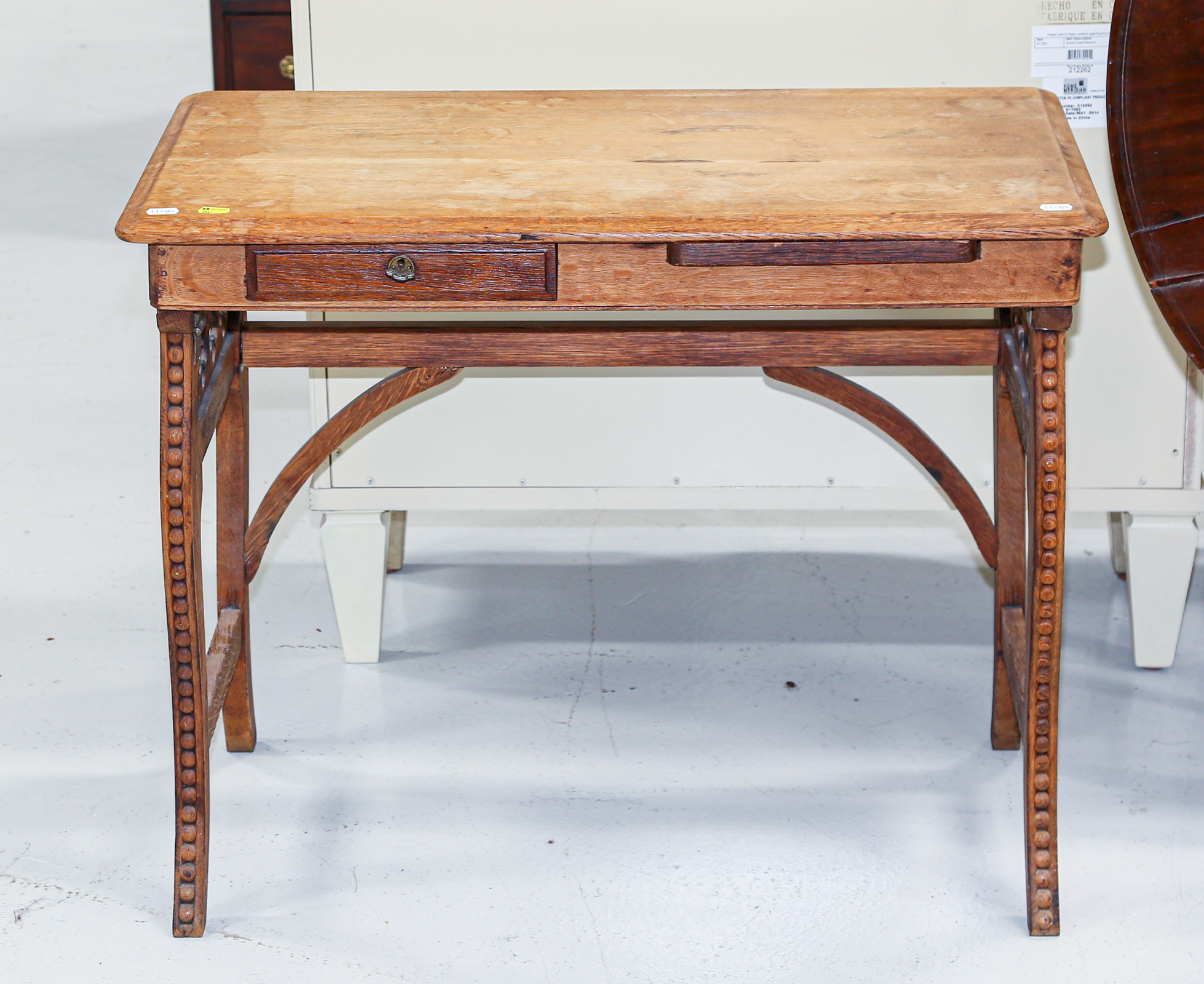 Appraisal: ENGLISH RENAISSANCE REVIVAL CHILD-SIZE DESK Later th century with scrubbed