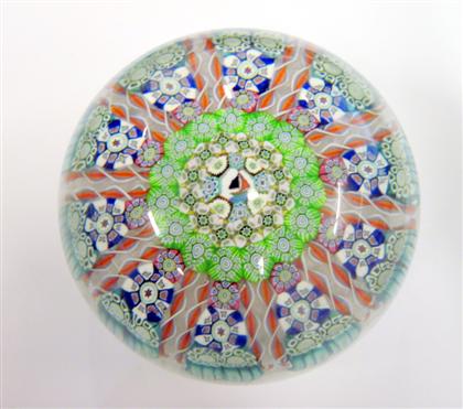 Appraisal: Perthshire patterned millefiori paperweightlimited to pieces dated