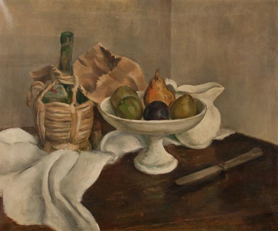 Appraisal: Elise W Bacharach American - Still Life on Table oil