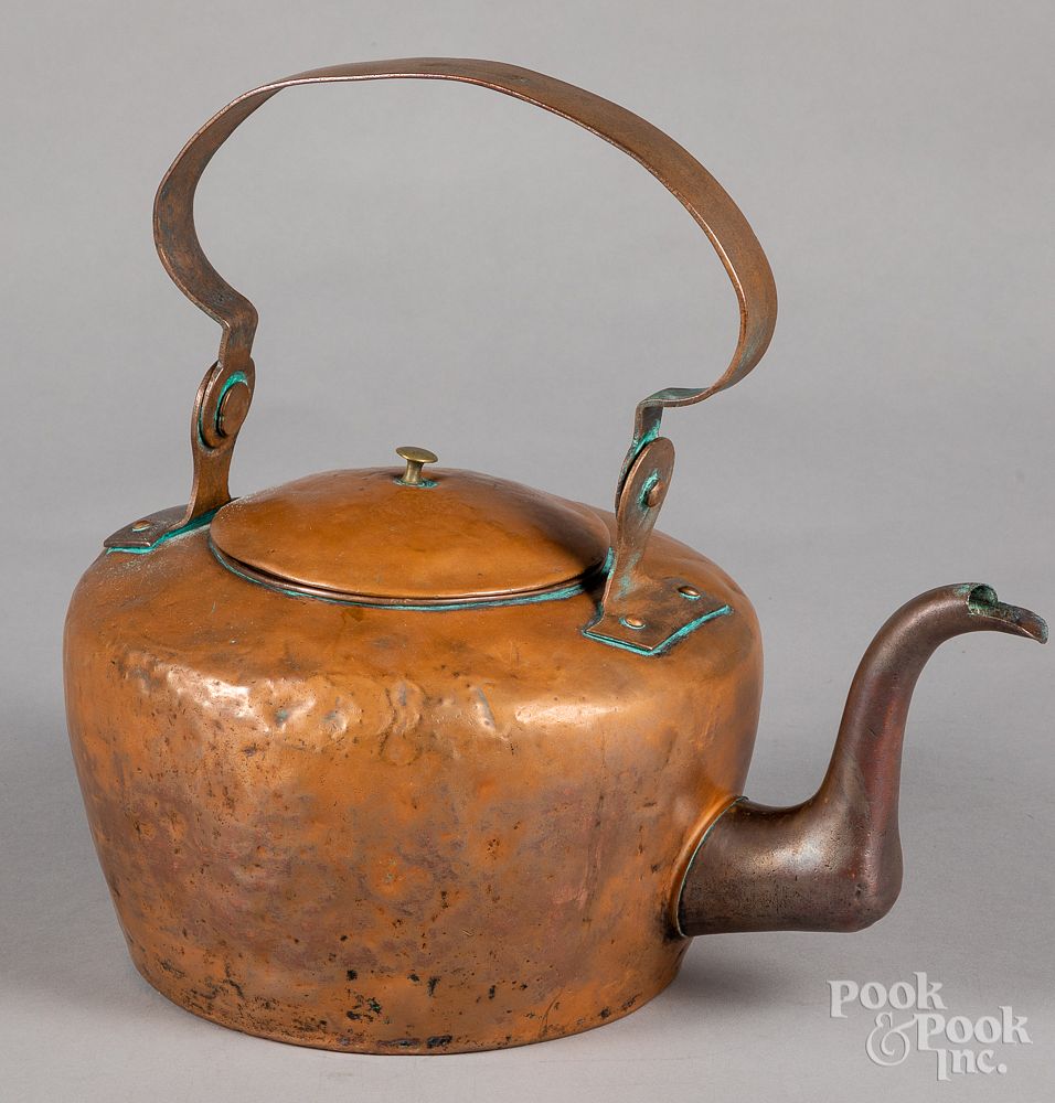 Appraisal: Lancaster Pennsylvania copper kettle th c Lancaster Pennsylvania copper kettle