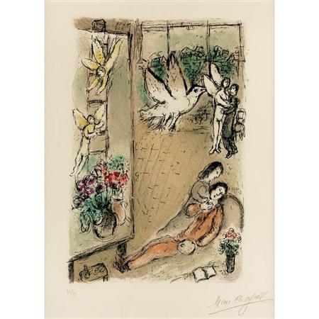 Appraisal: Marc Chagall THE BIRD IN THE STUDIO Color lithograph Estimate